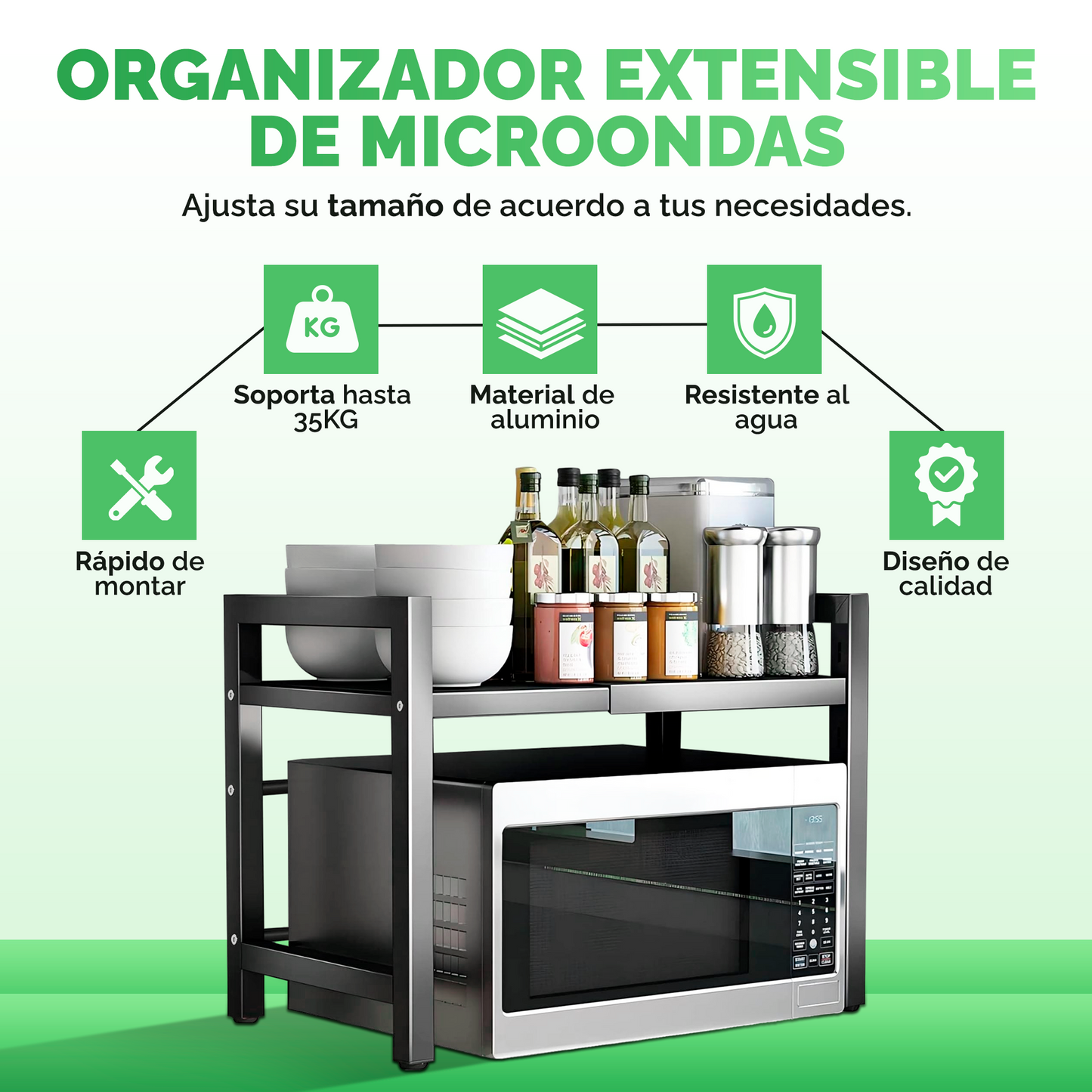 Organizador Extensible de Microondas