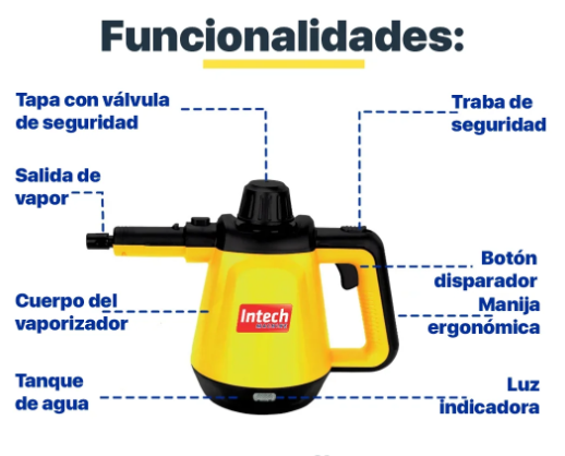 Limpiador a Vapor + 9 accesorios de regalo