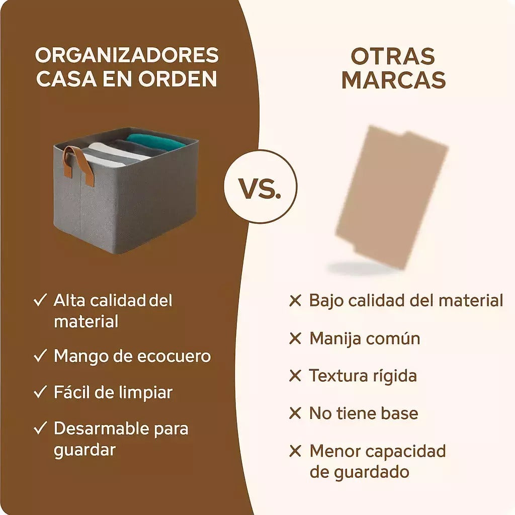 FoldBox™ Organizador de Ropa Plegable con Asa Reforzada