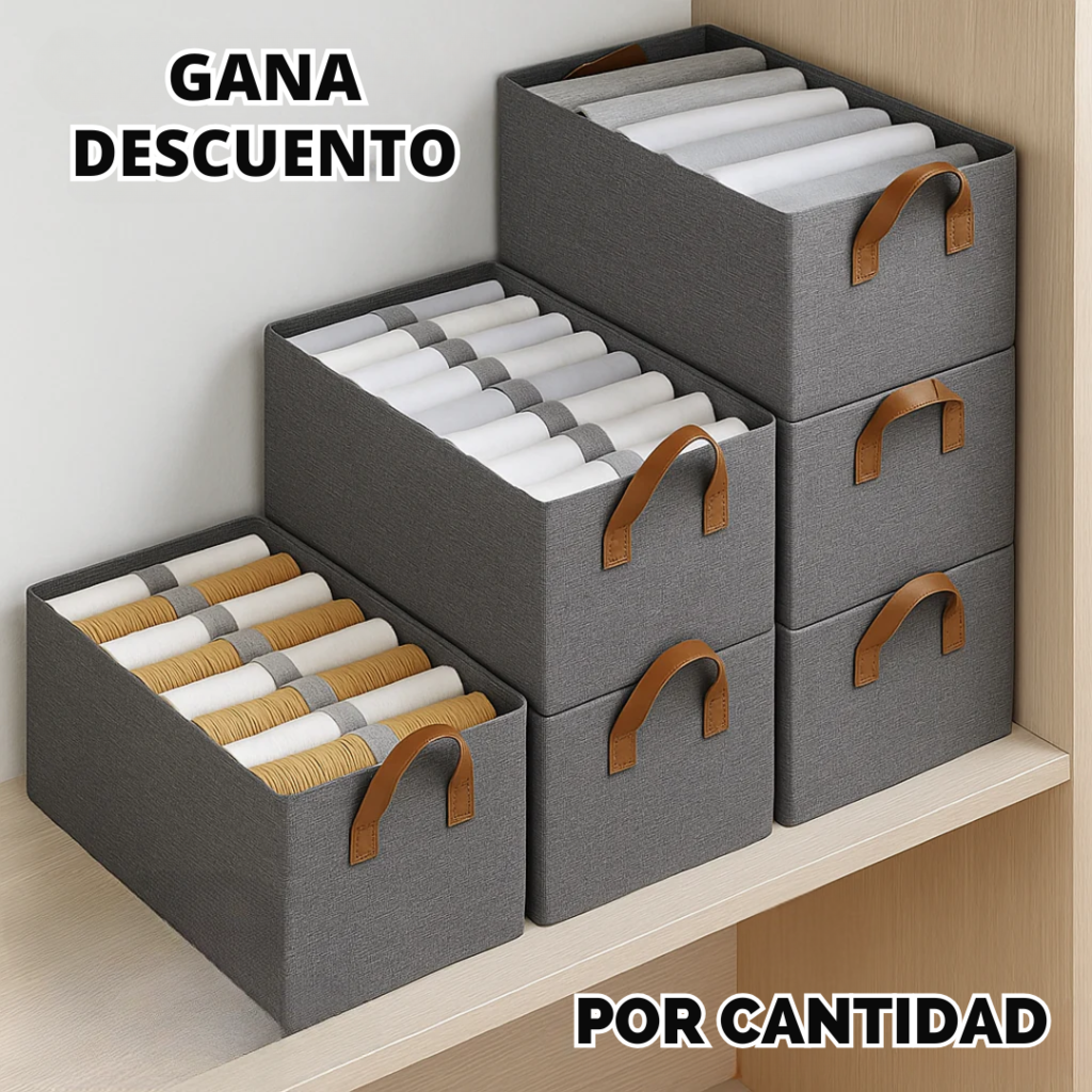 FoldBox™ Organizador de Ropa Plegable con Asa Reforzada