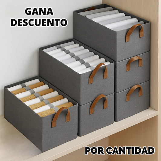 FoldBox™ Organizador de Ropa Plegable con Asa Reforzada